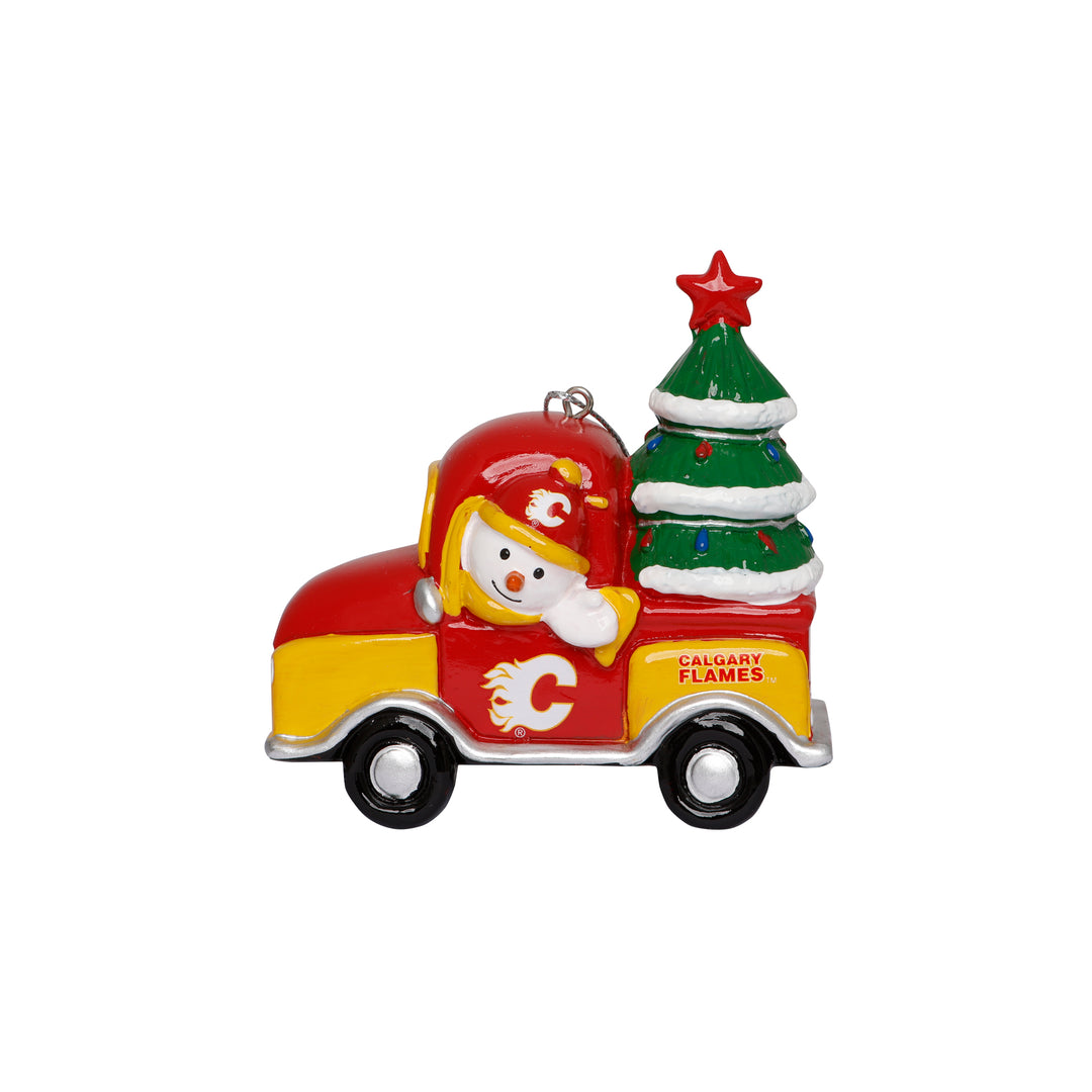 Flames Snowman/Truck Ornament