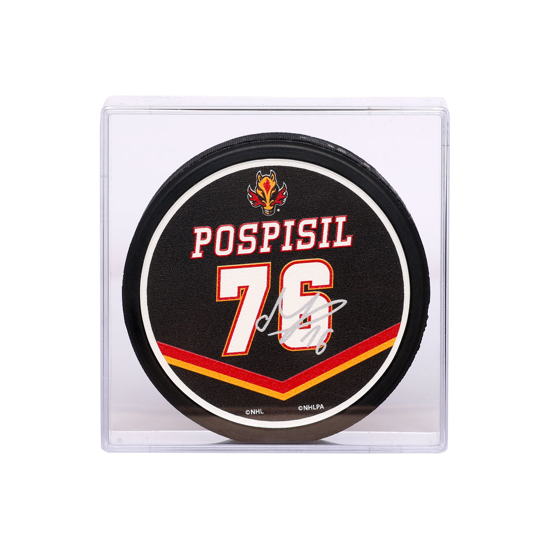 Flames 3rd Pospisil #76 Puck