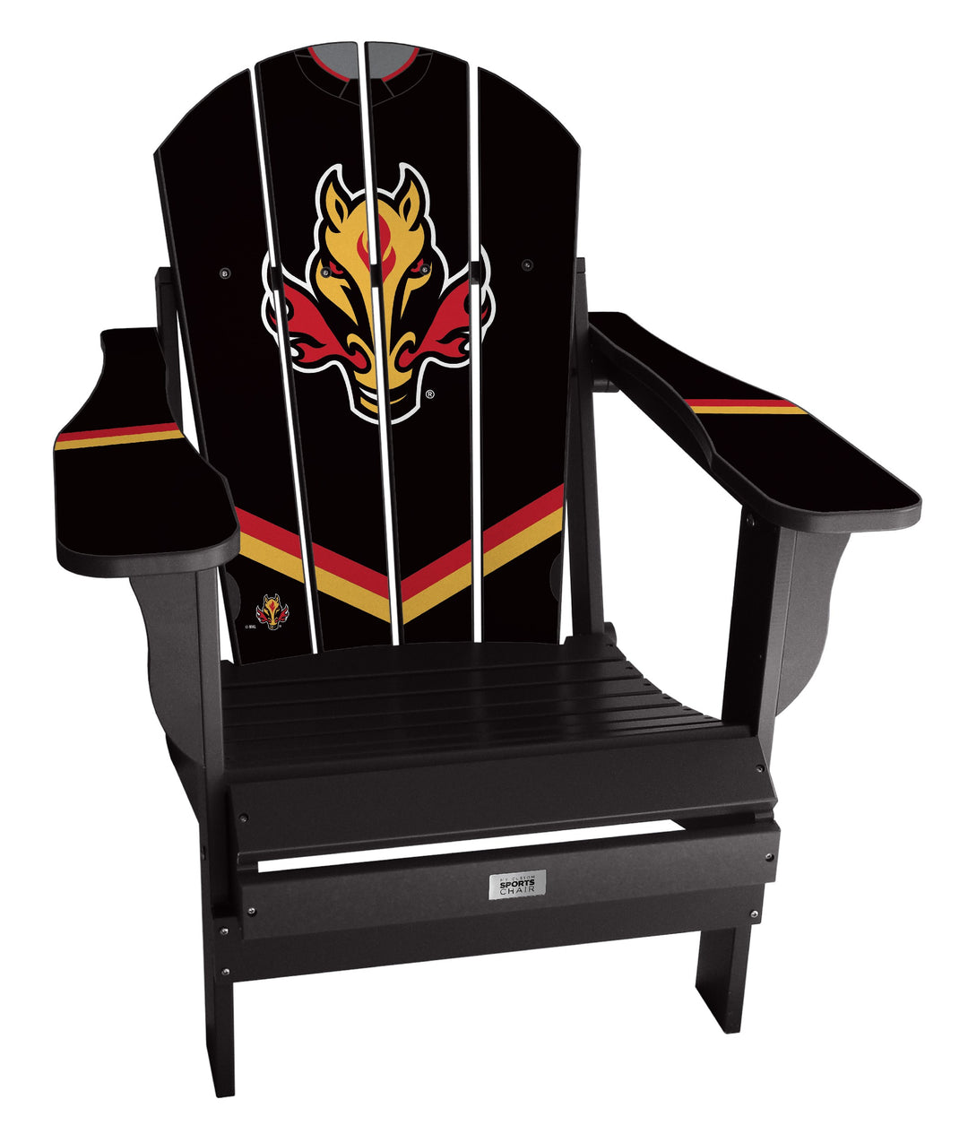 Flames Custom Adult Sports Chair Third Black