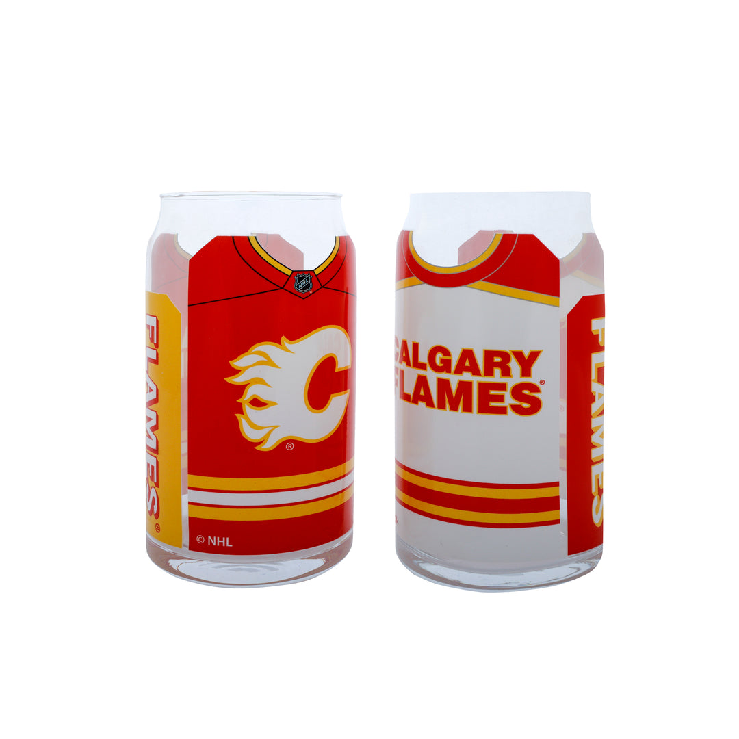 Flames 2 Pack Jersey Can Glass Set