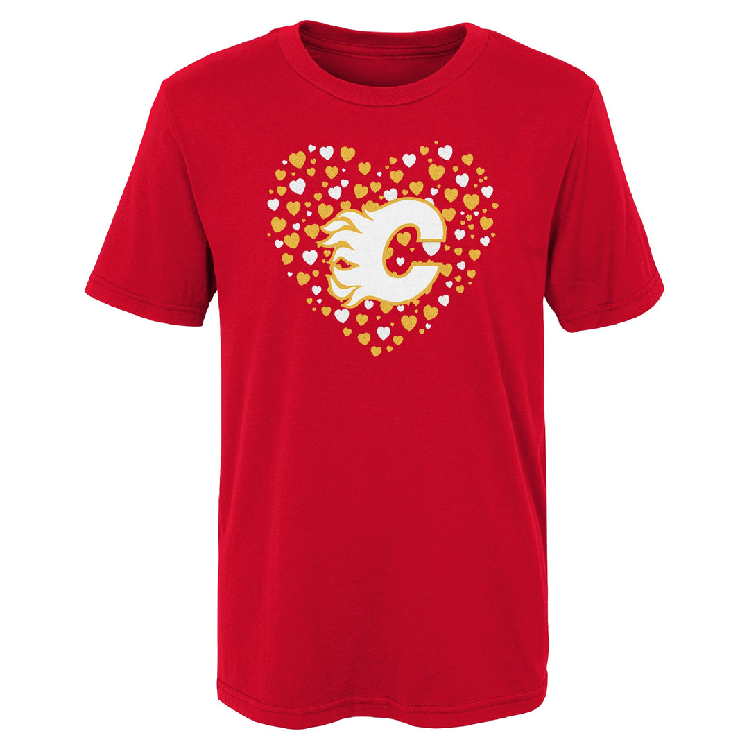 Flames Child Girls Team Love T-Shirt