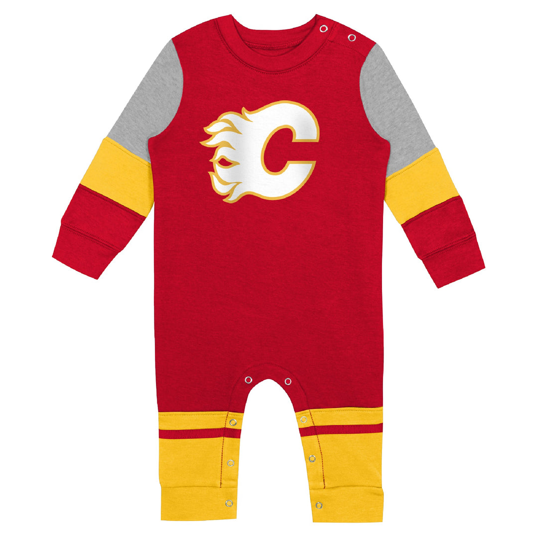 Flames Infant Fierce Goalie Long Sleeve Coverall