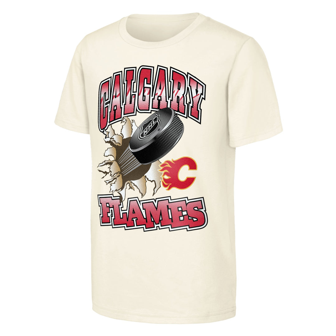 Flames Youth Puck Smash T