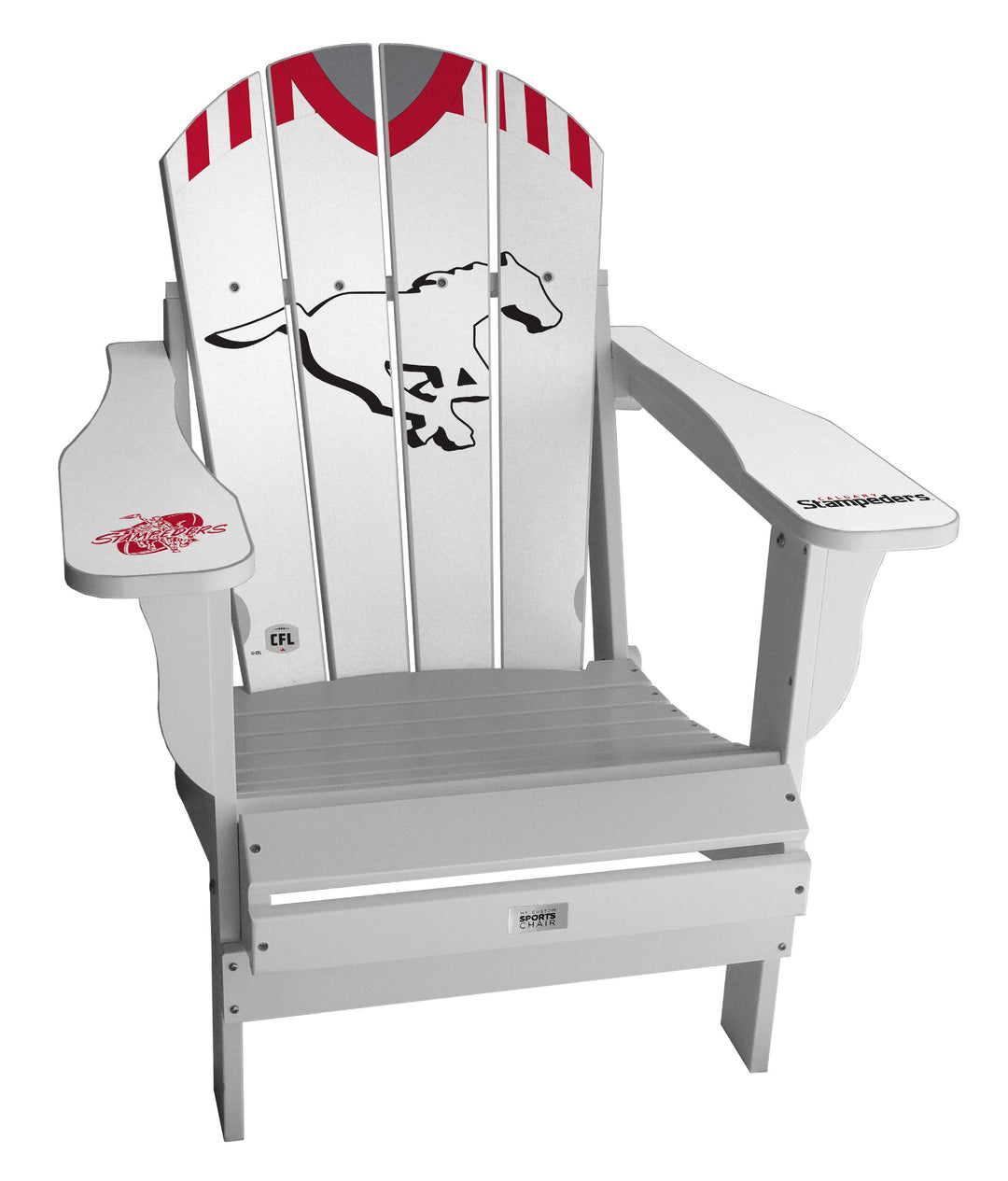 Stamps Custom Adult Sports Chair Away White