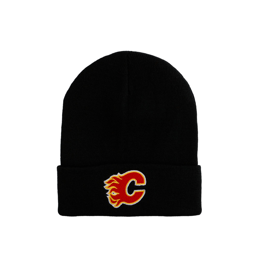 Flames Cuffed Replica Black Knit
