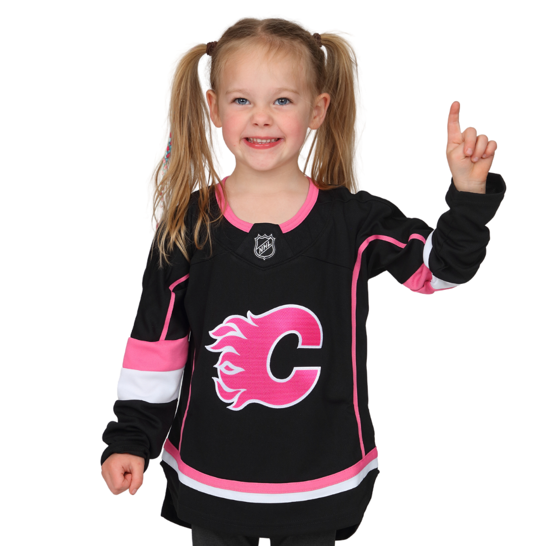 Flames Child Girls Black Fashion Jersey