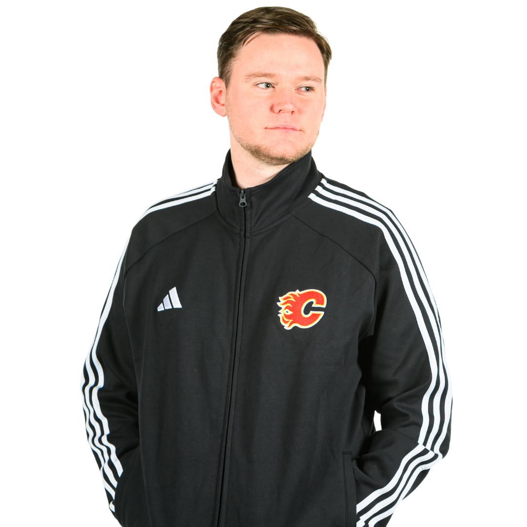 Flames Adidas Quick Stripe Track Jacket Blk S FLM