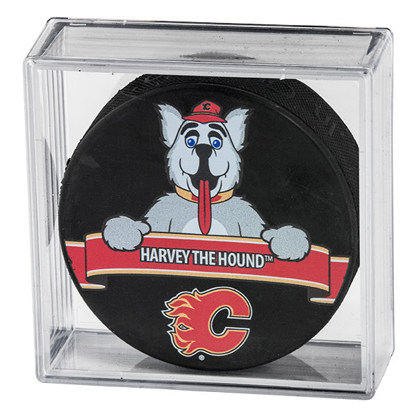 Flames Harvey Banner Cubed Puck