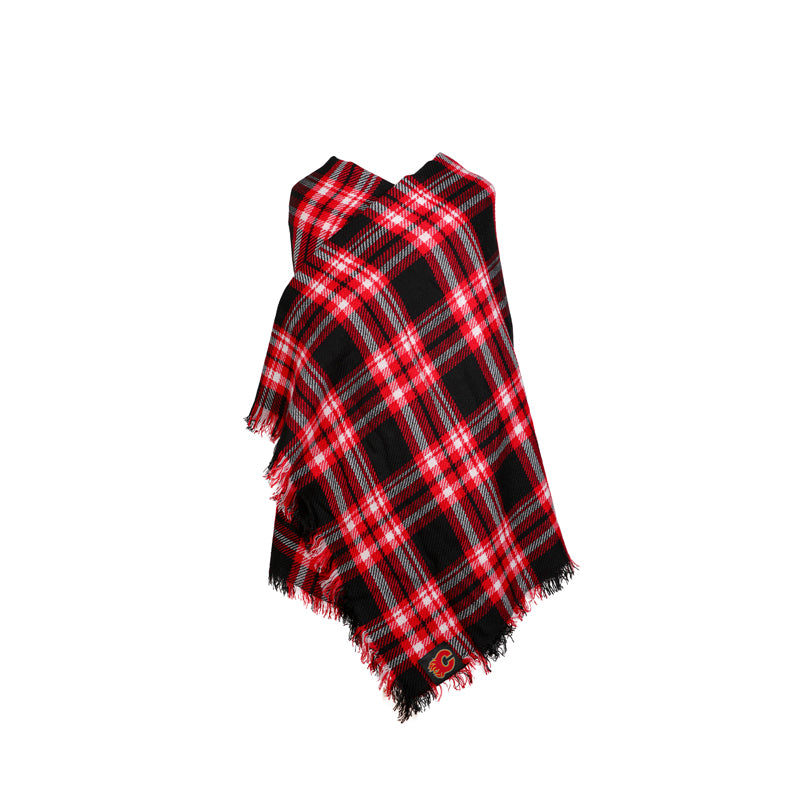 Flames Ladies Plaid Blanket Scarf