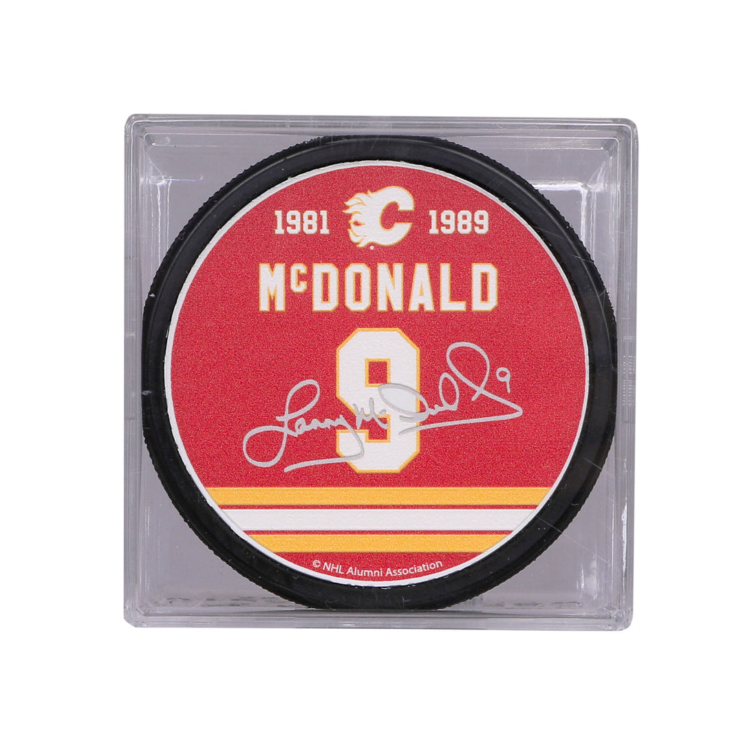 Flames Alumni McDonald Cubed Puck