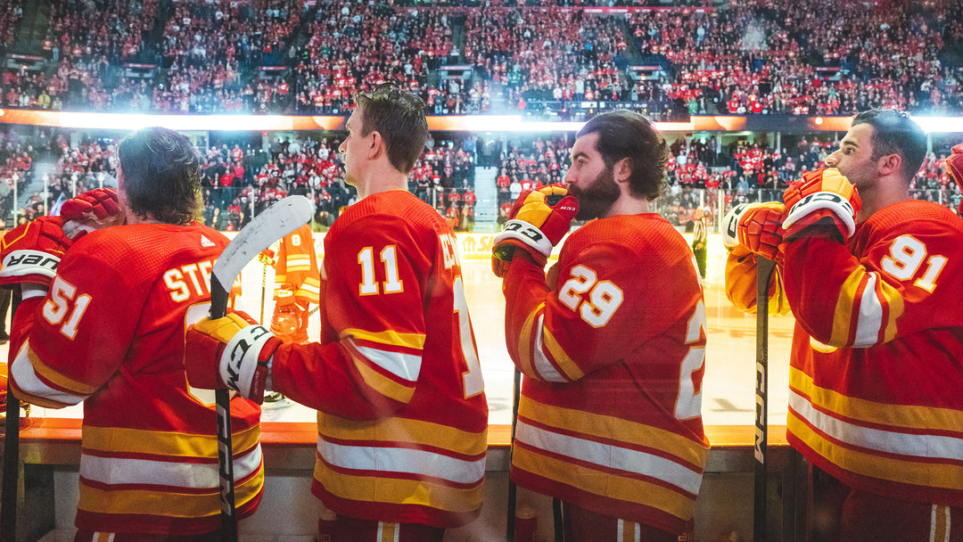 Calgary Flames Home WoodJersey