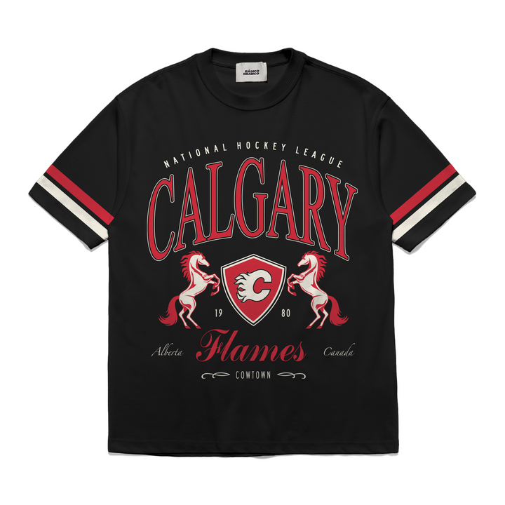 Flames Basico Branco Cowtown Shield Tee