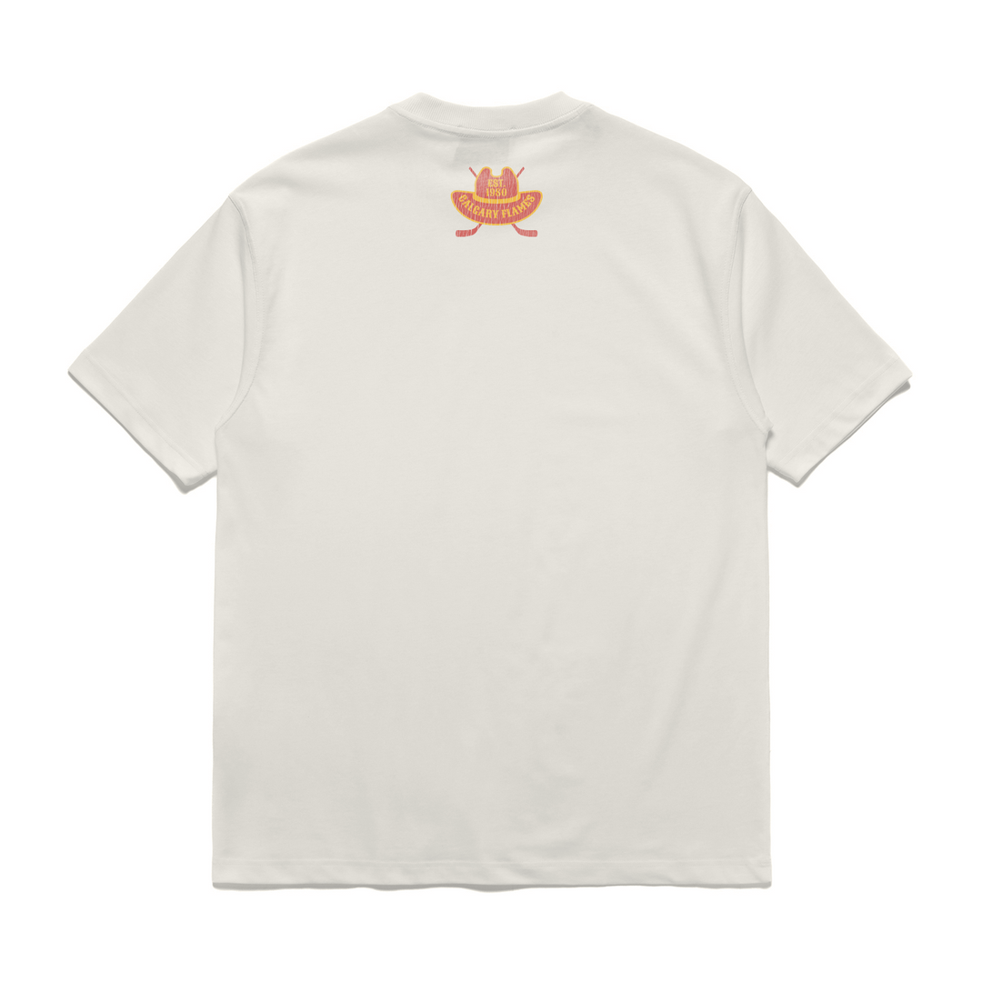 Flames Basico Branco Western Cowboy Tee