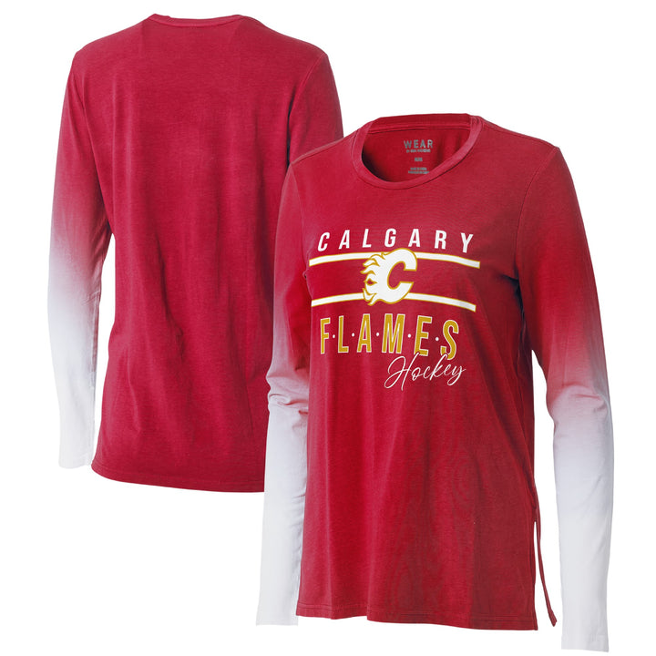 Flames Ladies wEAr Dip Dye Long Sleeve Shirt