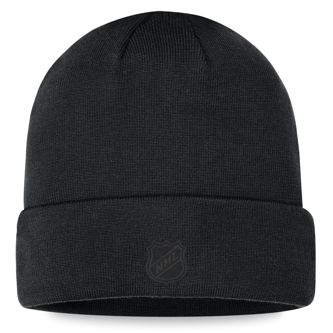 Flames Tonal Black Ice Beanie Knit