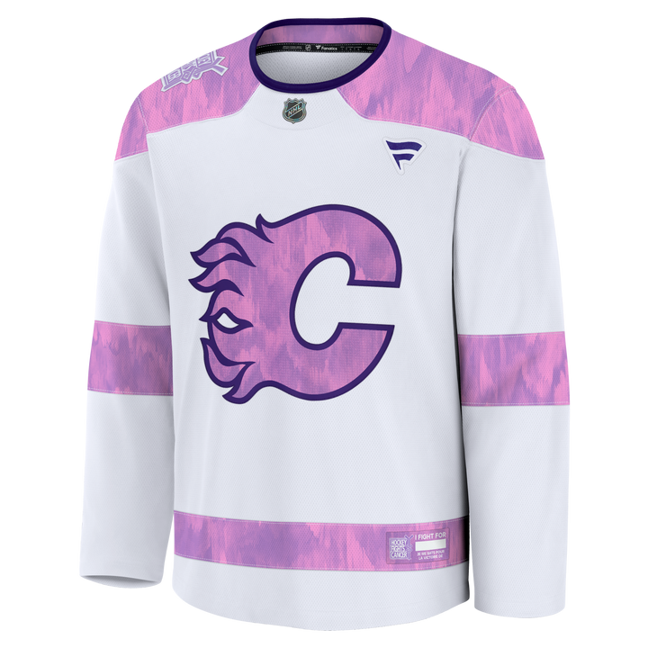 Flames Hockey Fights Cancer Practice Jersey