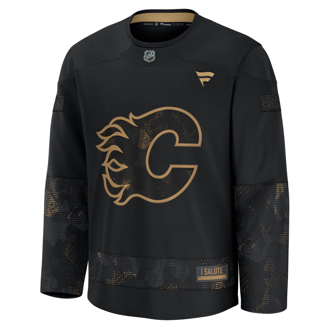 Flames Fanatics Military Appreciation Practice Jersey CGY Team Store