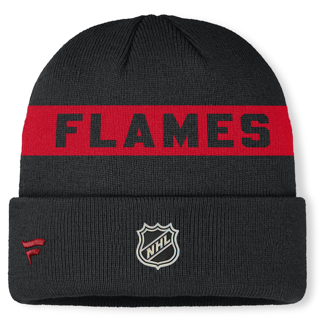 Flames Fanatics AP25 Rink 12 Red Stripe Beanie Knit