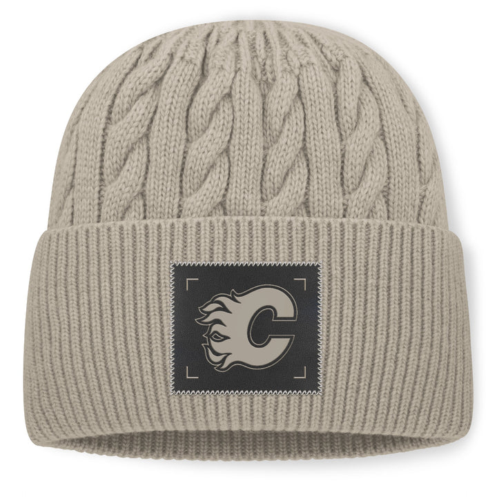 Flames AP26 Oversized Cuffed Beanie Fossil Knit