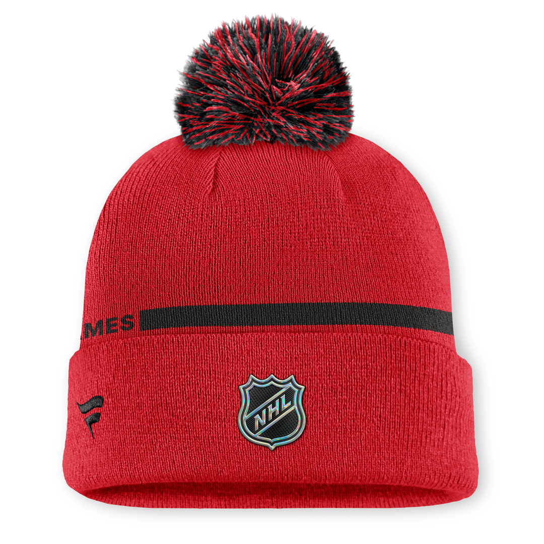 Flames Fanatics Alt 2 Pom Knit Beanie