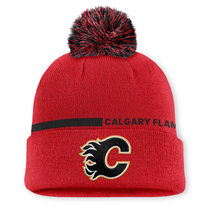 Flames Fanatics Alt 2 Pom Knit Beanie