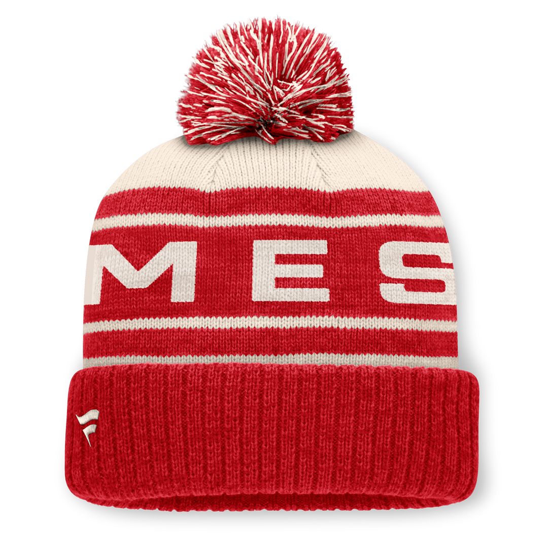 Flames Fan Reposed Cuffed Pom Knit