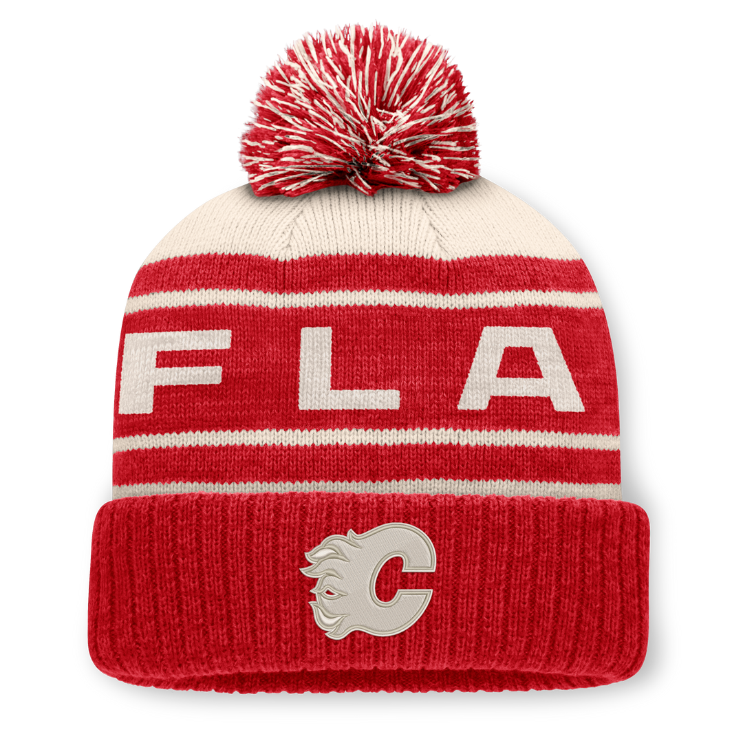Flames Fan Reposed Cuffed Pom Knit