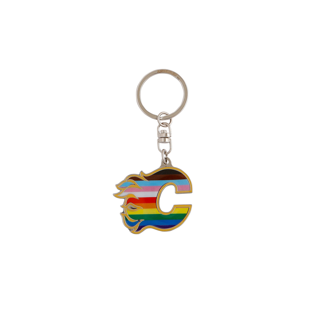 Flames Pride Logo Keychain