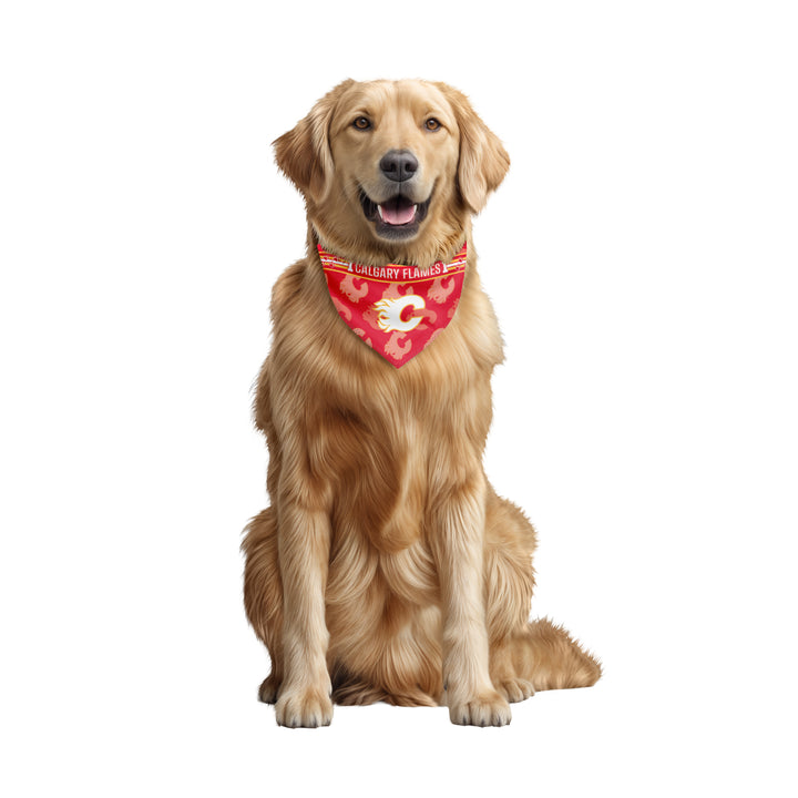 Flames Pet Bandana Red