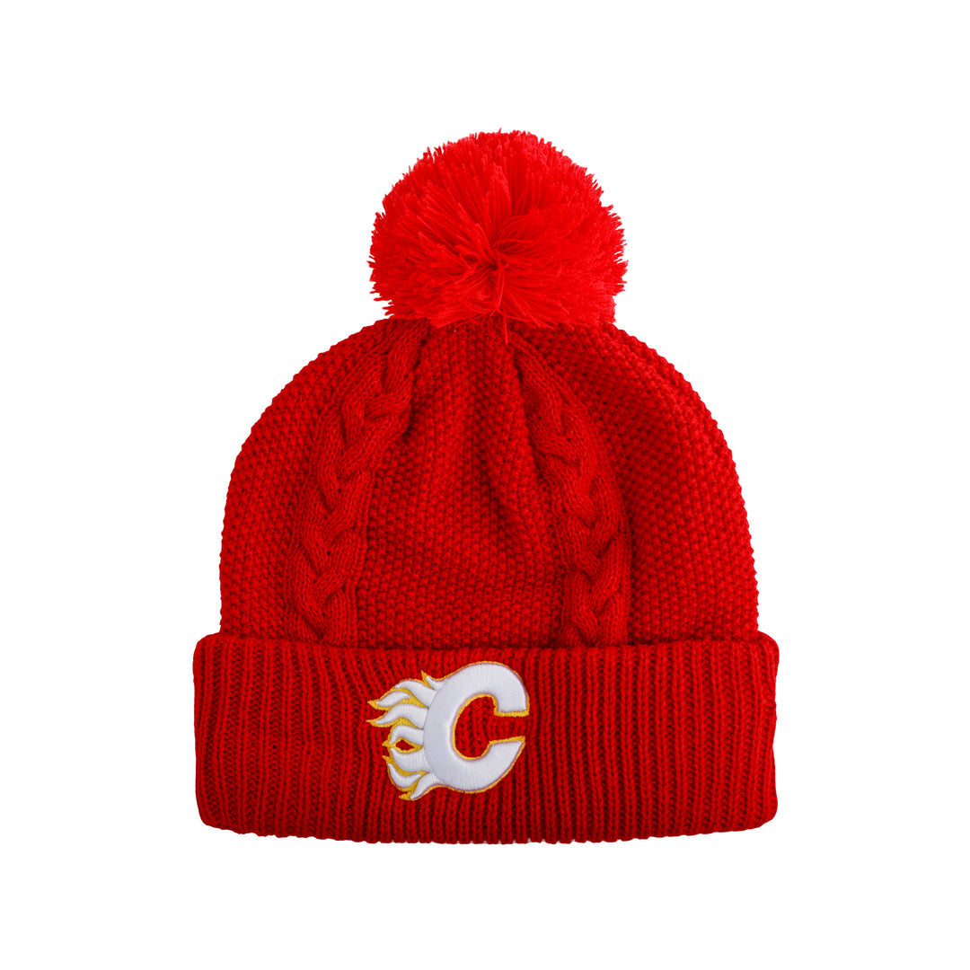 Flames Ladies New Era Cable E3 Pom Knit