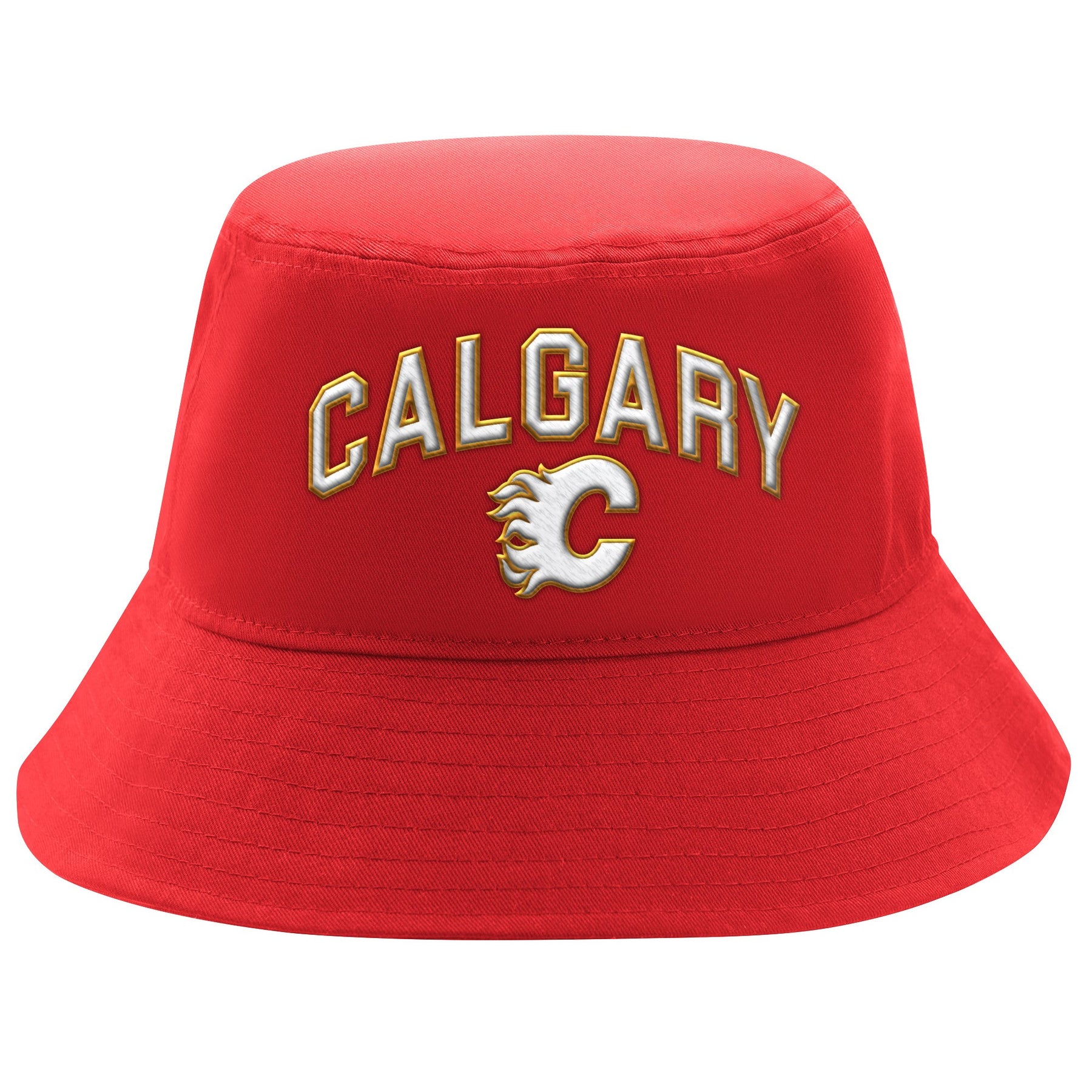 White Hat Bucket Hats Calgary Flames Starter Bucket Hat
