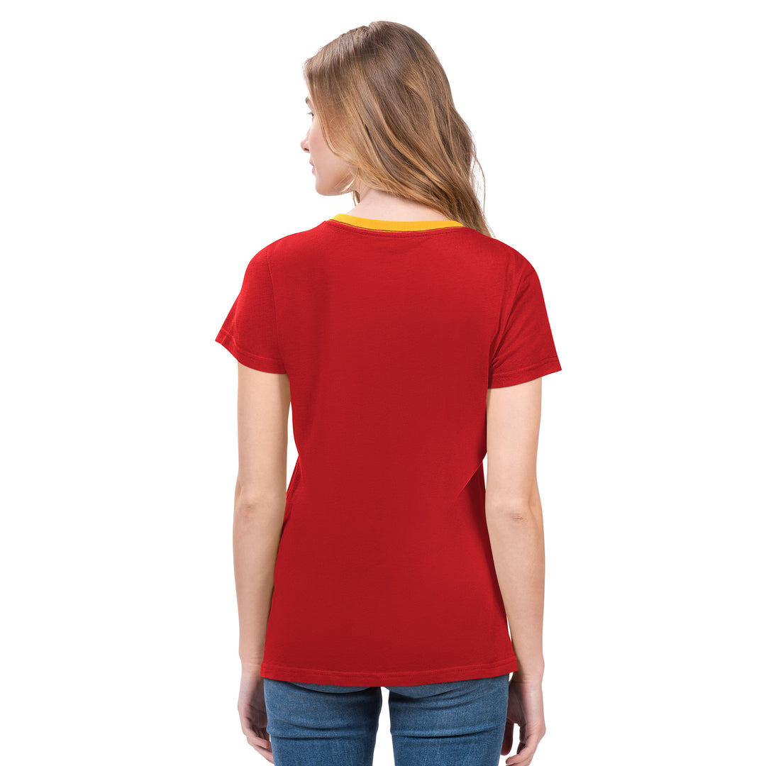 Flames Ladies Racer Crew Red