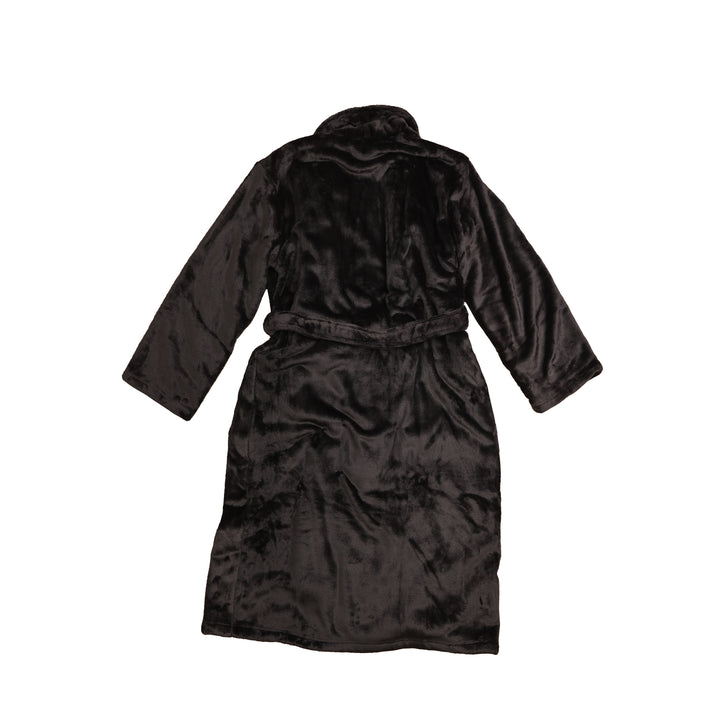 Flames Fleece Robe Black