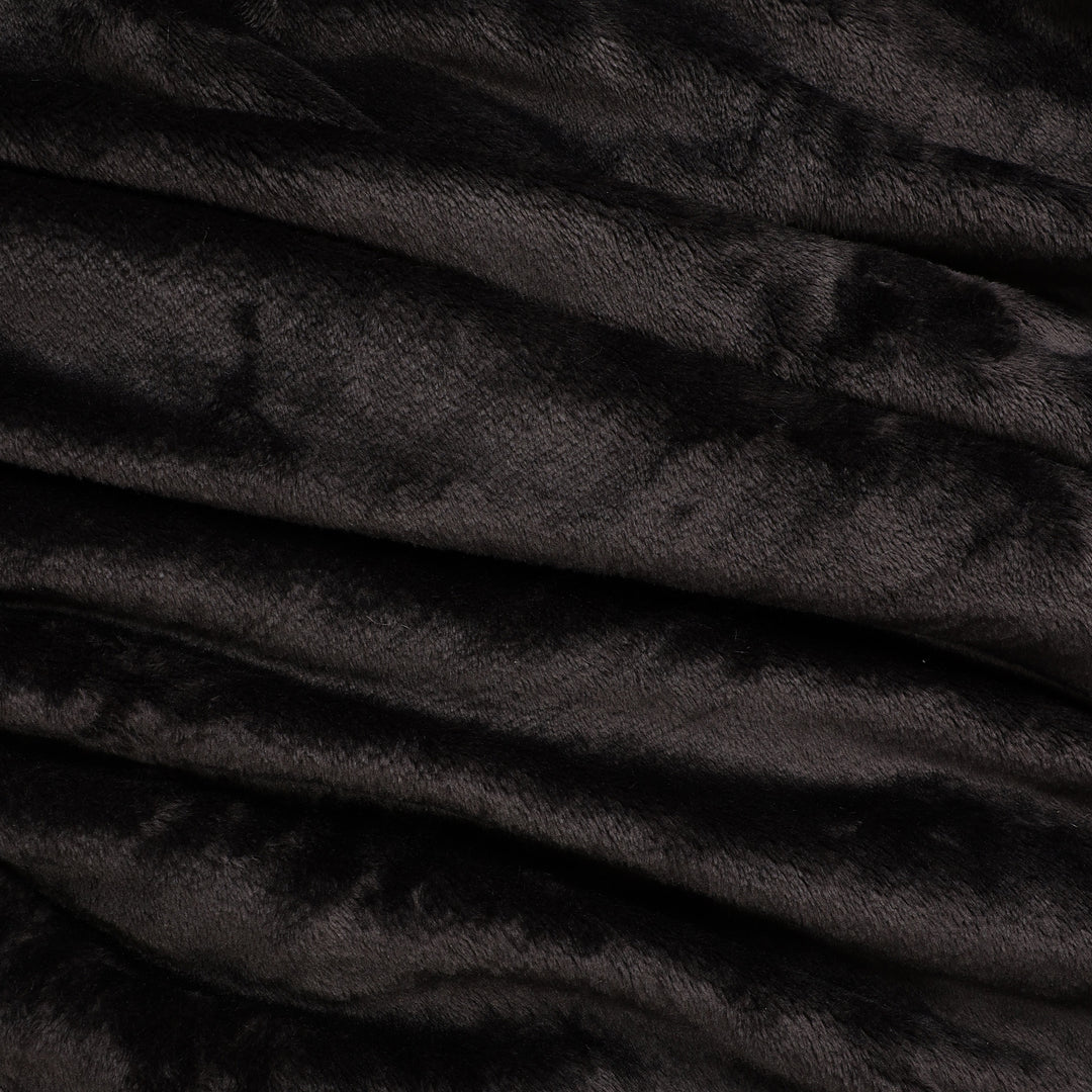 Flames Fleece Robe Black