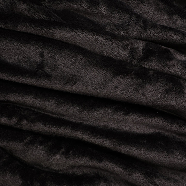 Flames Fleece Robe Black