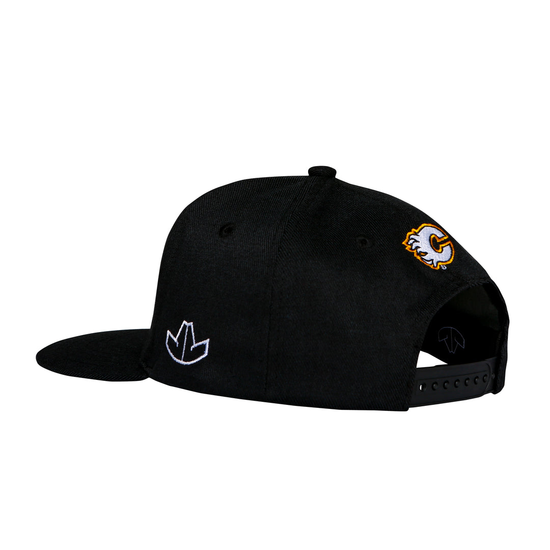 Flames JJ CGY Script Flatbrim Black