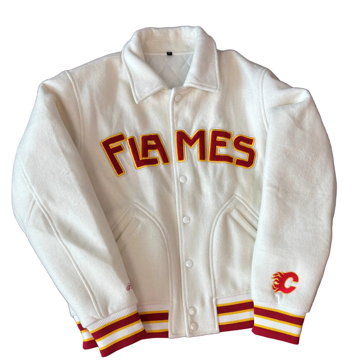Kevin Leonel x Flames Old English Monogram Varsity Jacket