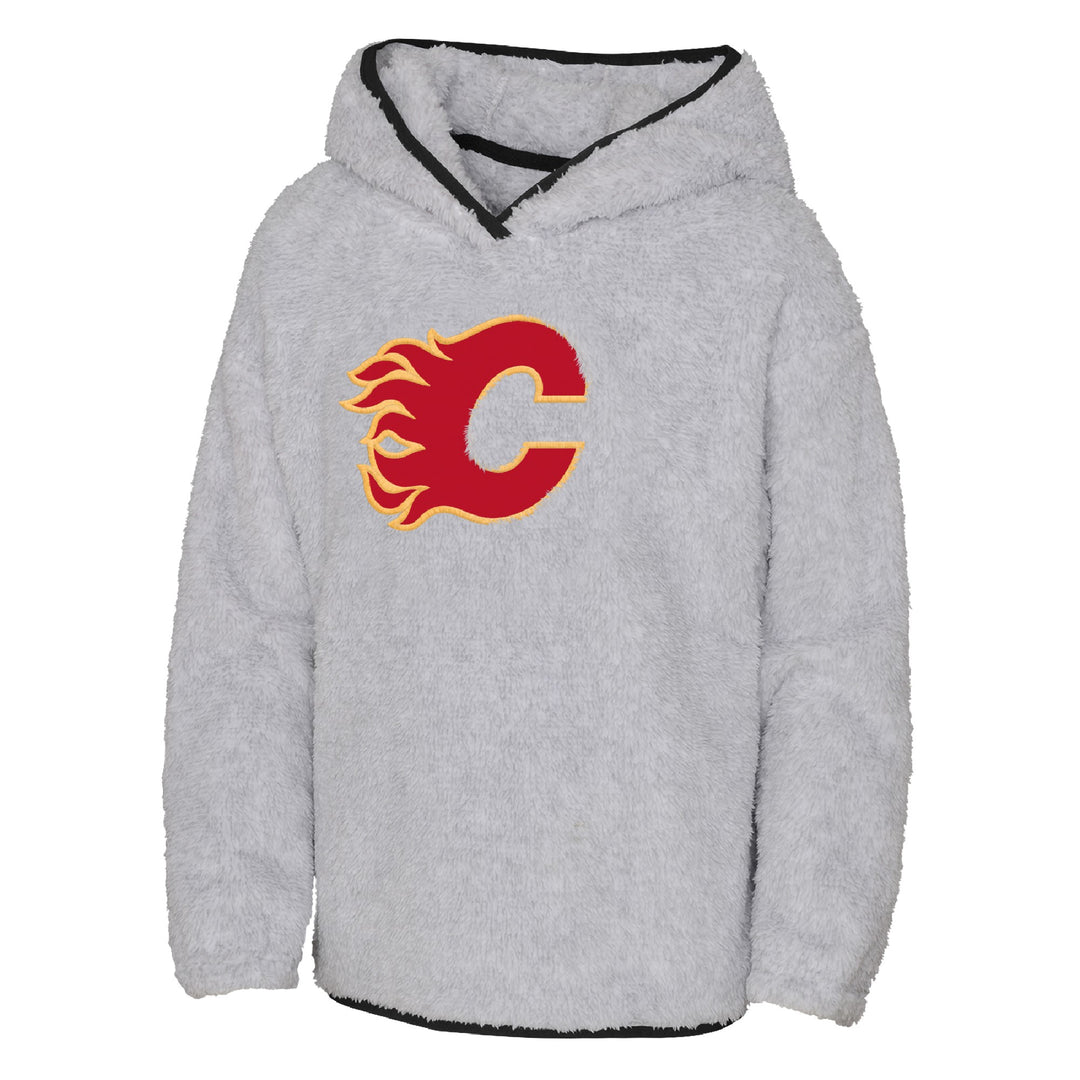 Flames Youth Girls Teddy Fleece Hoodie