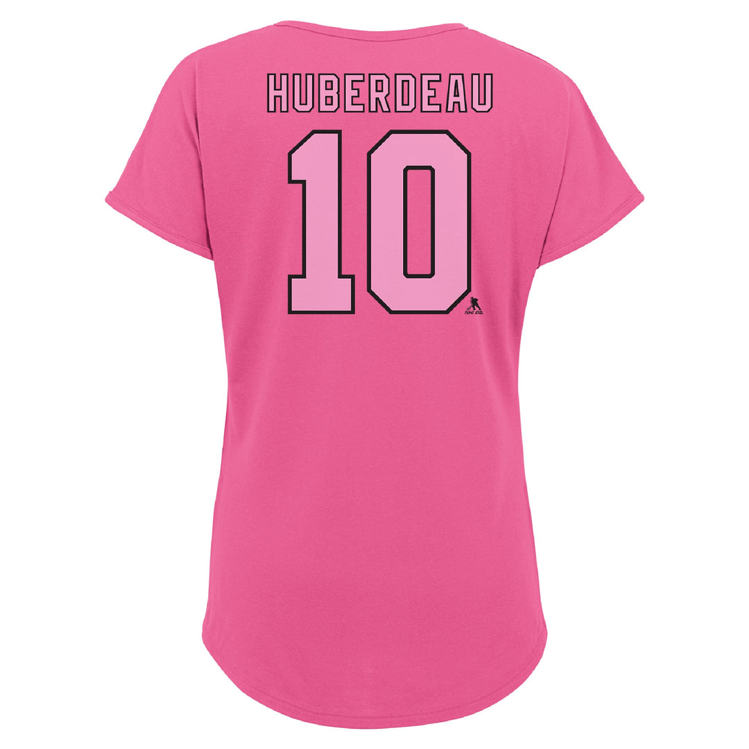 Flames Youth Girls Pink Huberdeau T-Shirt