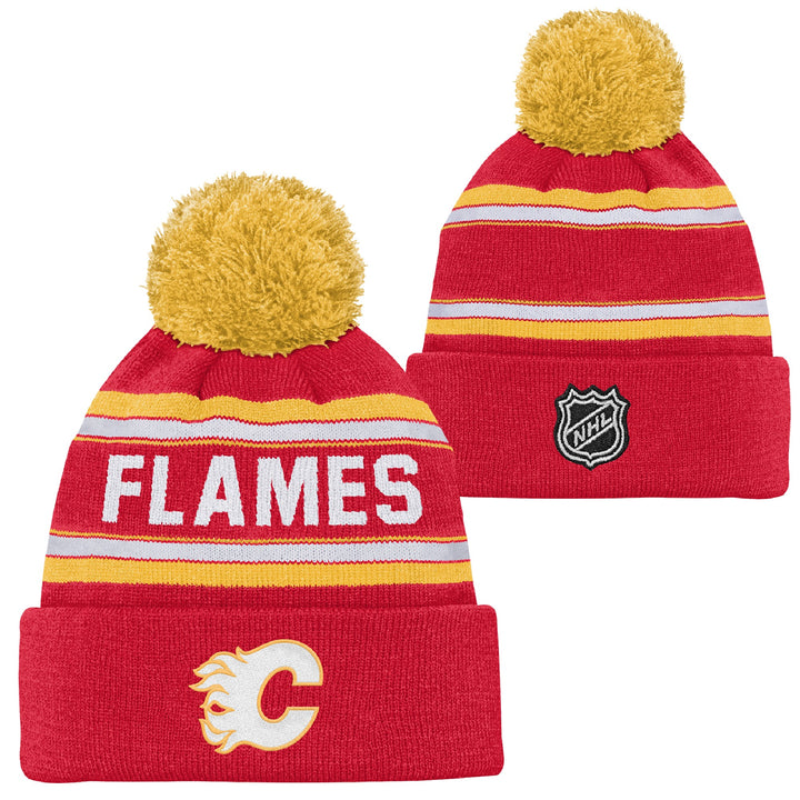 Flames Kids Jacquard Cuff Pom