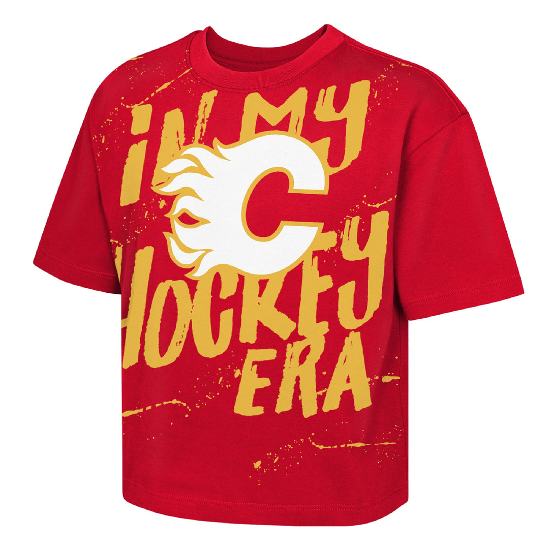 Flames Youth Girls In My Hockey Era Tee