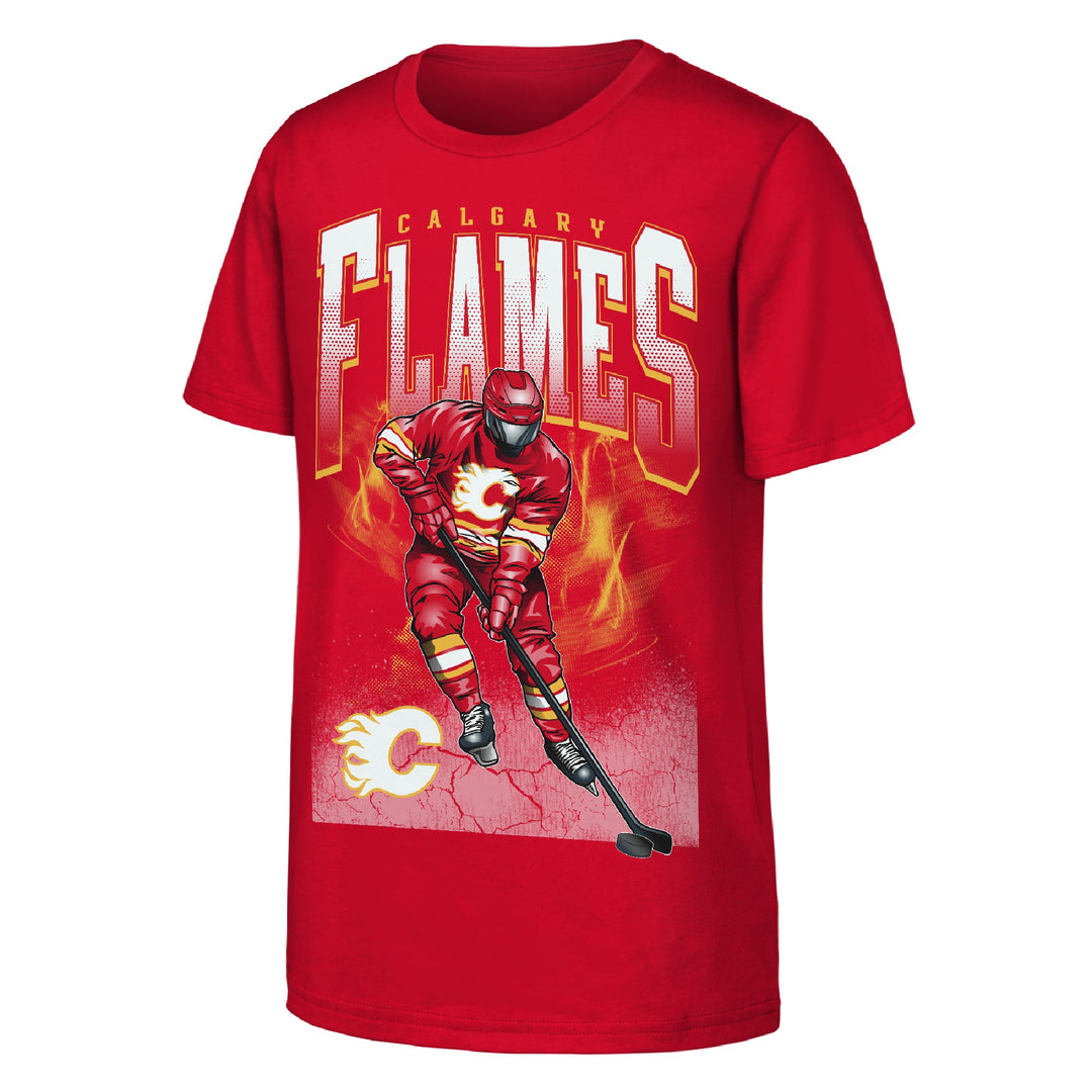 Flames Child Dangle Tee Red