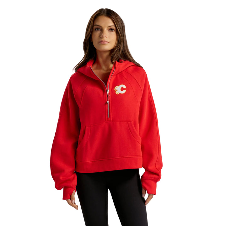 Flames Ladies Lululemon Scuba Oversized 1/2 Zip