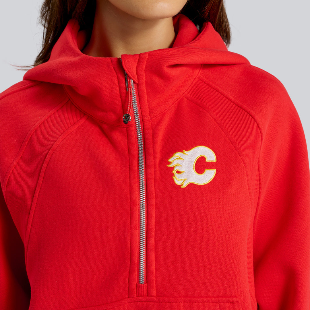 Flames Ladies Lululemon Scuba Oversized 1/2 Zip
