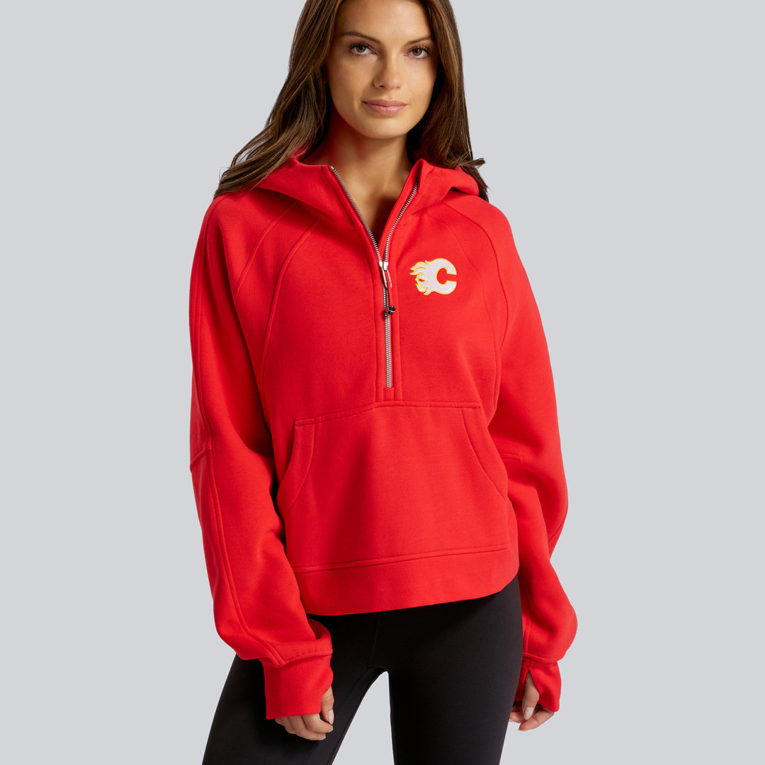 Flames Ladies Lululemon Scuba Oversized 1/2 Zip