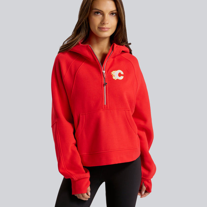 Flames Ladies Lululemon Scuba Oversized 1/2 Zip