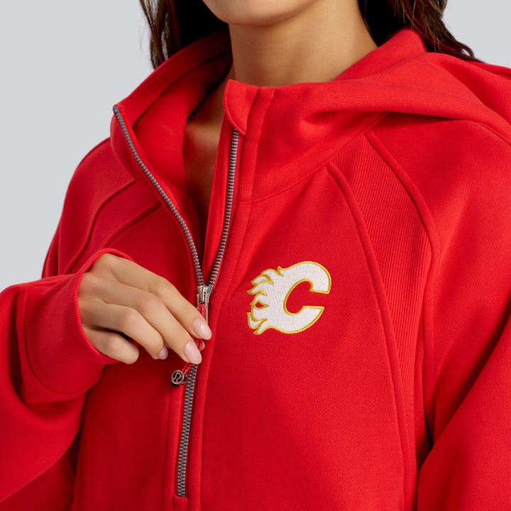 Flames Ladies Lululemon Scuba Oversized 1/2 Zip
