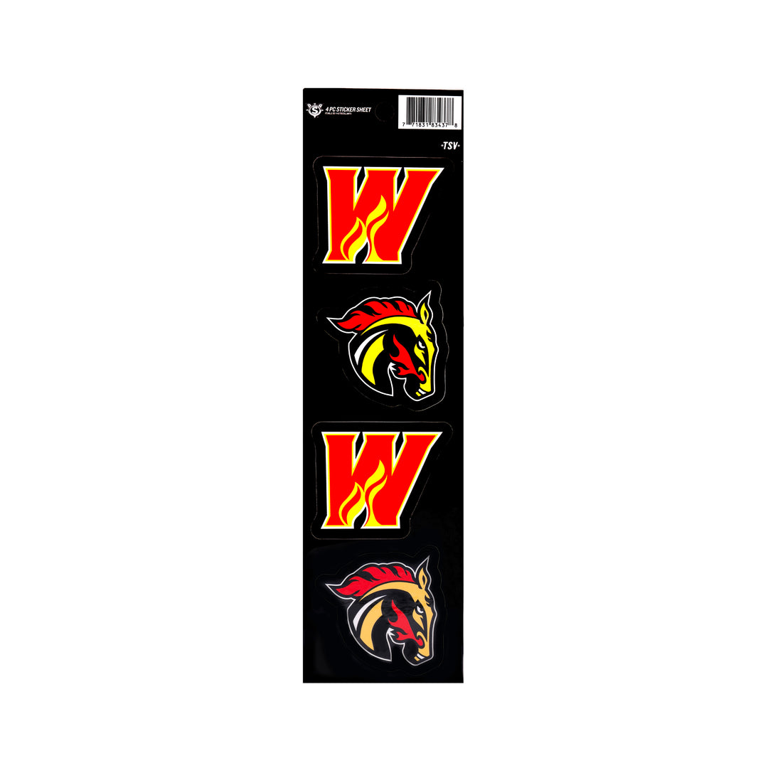 Wranglers 4 Pc Sticker Set