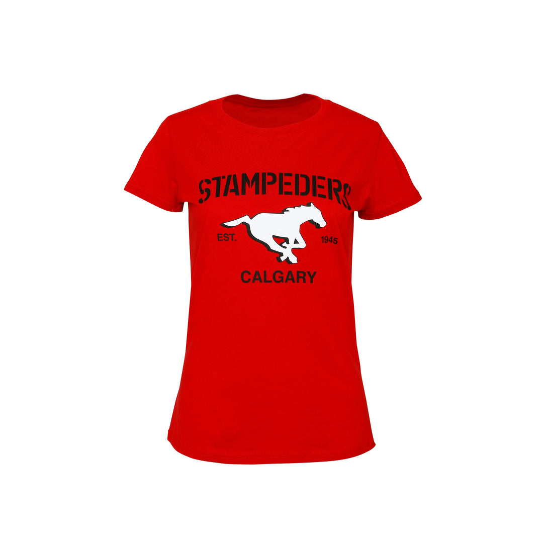 Stamps Ladies Red 3rd Down T-Shirt