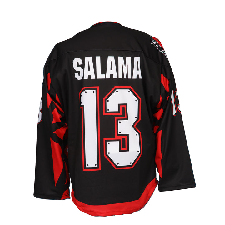 Roughnecks Black/Red Salama #13 Jersey
